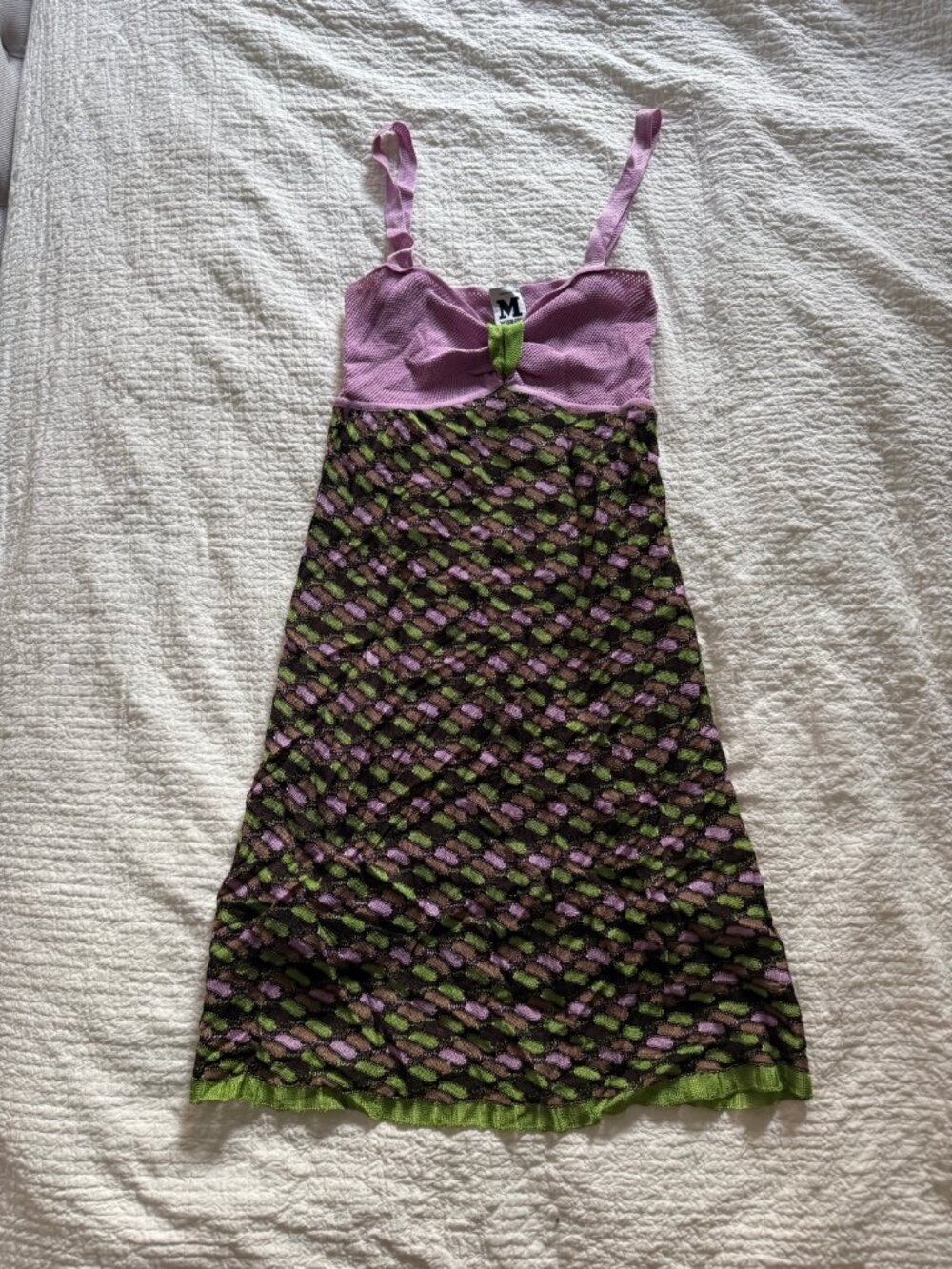 Missoni Lilac Geometric Knit Mini Dress IT 38 - Picture 3 of 5